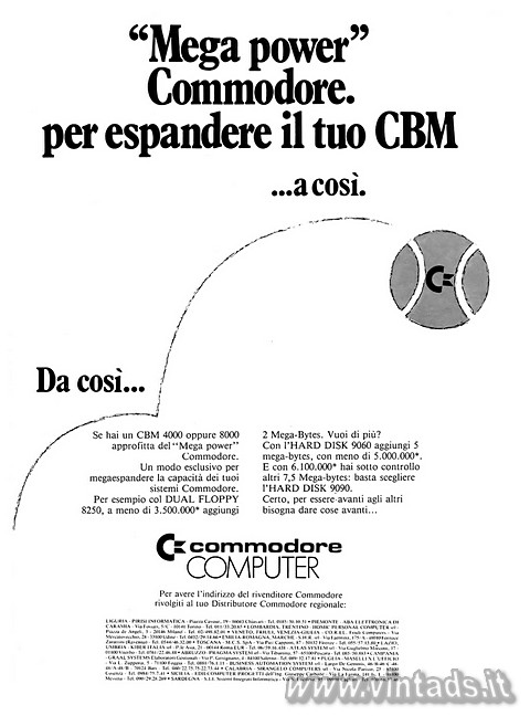 "Mega power" Commodore.
per espandere il tuo CBM da cos ...a cos.
Se