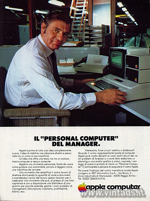 IL "PERSONAL COMPUTER" DEL MANAGER.
Apple