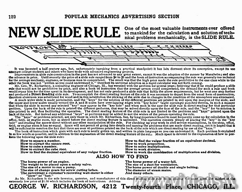 NEW SLIDE RULE
One of the most valuable instrumen