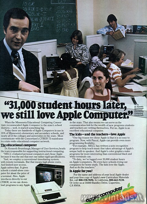 31,000 student hours later, we still love Apple Computer
- Dr. Kenneth Brumba